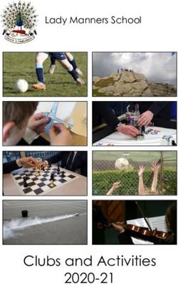 Clubs and Activities 2020-21 - Lady Manners School