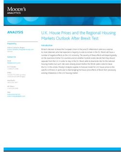U.K. House Prices and the Regional Housing Markets Outlook After Brexit Test