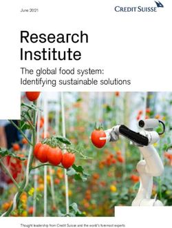 The global food system: Identifying sustainable solutions - June 2021
