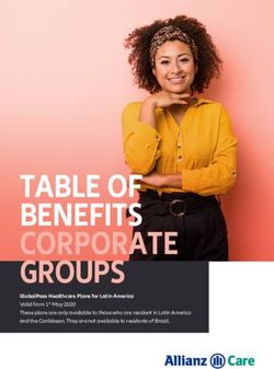 TABLE OF BENEFITS CORPORATE GROUPS - GlobalPass Healthcare Plans for Latin America Valid from 1st May 2020 These plans are only available to those ...