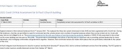 2021 Covid-19 Risk Assessment for St Paul's Church building