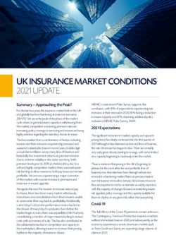 UK INSURANCE MARKET CONDITIONS 2021 UPDATE