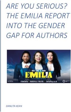 ARE YOU SERIOUS? THE EMILIA REPORT INTO THE GENDER GAP FOR AUTHORS - DANUTA KEAN - Eilene ...