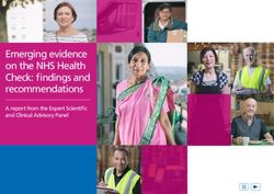 Emerging evidence on the NHS Health Check: findings and recommendations - A report from the Expert Scientific and Clinical Advisory Panel