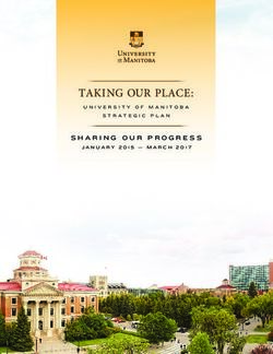 TAKING OUR PLACE: SHARING OUR PROGRESS - JANUARY 2015 - MARCH 2017 - University of Manitoba