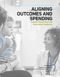 ALIGNING OUTCOMES AND SPENDING - Canadian Experiences with Value-Based Healthcare - Canadian ...