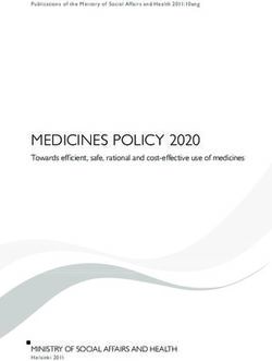 MEDICINES POLICY 2020 - Towards efficient, safe, rational and cost-effective use of medicines