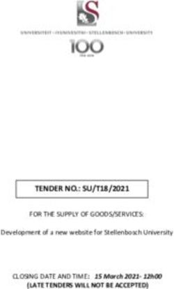 TENDER NO.: SU/T18/2021 - (LATE TENDERS WILL NOT BE ACCEPTED) FOR THE SUPPLY OF GOODS/SERVICES: Stellenbosch University