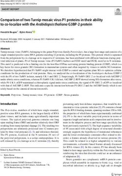 Comparison of two Turnip mosaic virus P1 proteins in their ability to co localize with the Arabidopsis thaliana G3BP 2 protein