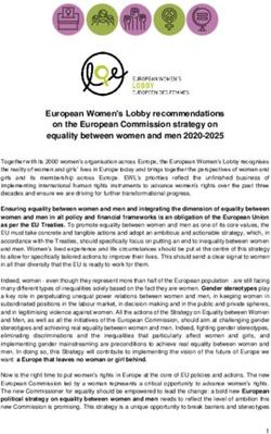 European Women's Lobby recommendations on the European Commission strategy on equality between women and men 2020-2025
