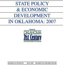 STATE POLICY & ECONOMIC DEVELOPMENT IN OKLAHOMA: 2007 - A Report to - Origins!