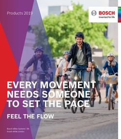 EVERY MOVEMENT NEEDS SOMEONE TO SET THE PACE - FEEL THE FLOW - Products 2019 - Bosch eBike Systems