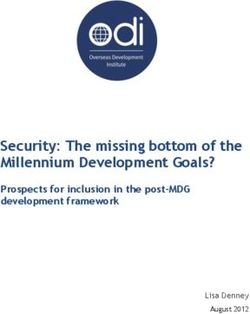 Security: The missing bottom of the Millennium Development Goals? - Prospects for inclusion in the post-MDG development framework