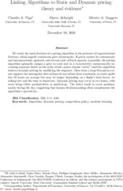 Linking Algorithms to Static and Dynamic pricing: theory and evidence - Collegio ...