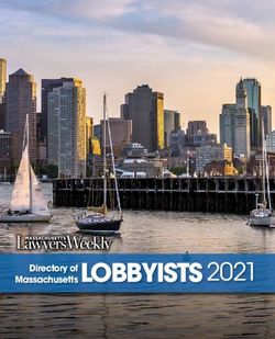 LOBBYISTS 2021 - Massachusetts Lawyers Weekly