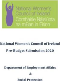 National Women's Council of Ireland Pre-Budget Submission 2020 Department of Employment Affairs & Social Protection