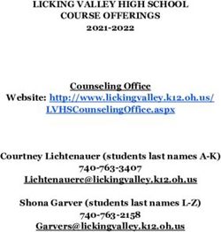 LICKING VALLEY HIGH SCHOOL COURSE OFFERINGS