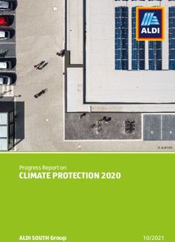 CLIMATE PROTECTION 2020 - Progress Report on ALDI SOUTH Group