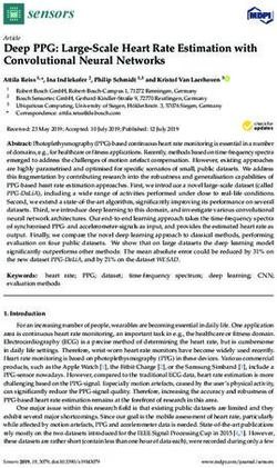 Deep PPG: Large-Scale Heart Rate Estimation with Convolutional Neural Networks - Uni Siegen