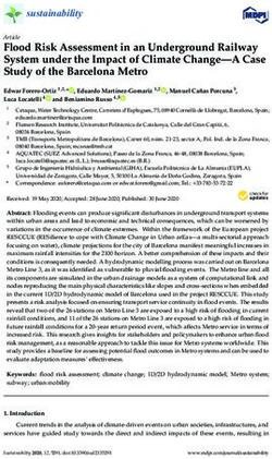 Flood Risk Assessment in an Underground Railway System under the Impact of Climate Change-A Case Study of the Barcelona Metro - MDPI