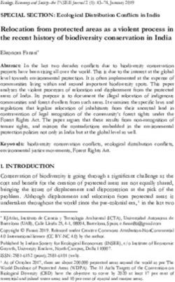 Relocation from protected areas as a violent process in the recent history of biodiversity conservation in India - ddd-UAB
