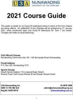 2021 Course Guide - U3A Nunawading