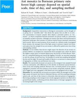 Ant mosaics in Bornean primary rain forest high canopy depend on spatial scale, time of day, and sampling method - PeerJ