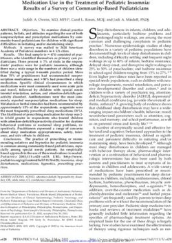 Medication Use in the Treatment of Pediatric Insomnia: Results of a Survey of Community-Based Pediatricians
