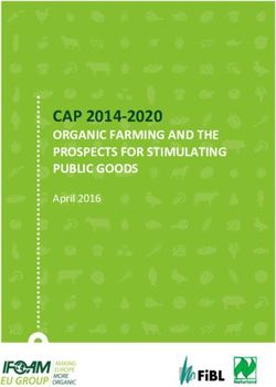 CAP 2014-2020 ORGANIC FARMING AND THE PROSPECTS FOR STIMULATING PUBLIC GOODS April 2016 - IFOAM.eu