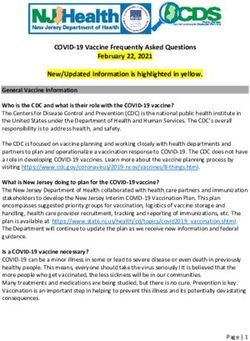 COVID-19 Vaccine Frequently Asked Questions February 22, 2021 New/Updated Information is highlighted in yellow - NJ.gov