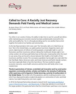 Called to Care: A Racially Just Recovery Demands Paid Family and Medical Leave