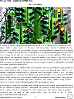 THE UA TAKE - SECOND QUARTER 2018: Urban Analytics