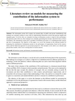 Literature review on models for measuring the contribution of the information system to performance