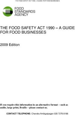 THE FOOD SAFETY ACT 1990 - A GUIDE FOR FOOD BUSINESSES