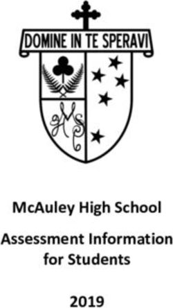 MCAULEY HIGH SCHOOL ASSESSMENT INFORMATION FOR STUDENTS 2019
