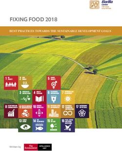 FIXING FOOD 2018 BEST PRACTICES TOWARDS THE SUSTAINABLE DEVELOPMENT GOALS - Written by