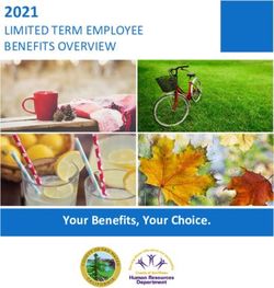 2021 LIMITED TERM EMPLOYEE BENEFITS OVERVIEW - Your Benefits, Your Choice - Human ...
