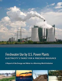 FRESHWATER USE BY U.S. POWER PLANTS - ELECTRICITY'S THIRST FOR A PRECIOUS RESOURCE