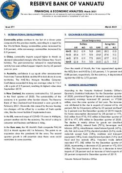 RESERVE BANK OF VANUATU - FINANCIAL & ECONOMIC ANALYSIS: March 2021