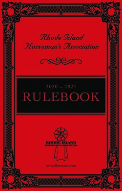 RULEBOOK Rhode Island Horseman's Association 2020 - 2021 - Rhode Island Horseman's ...