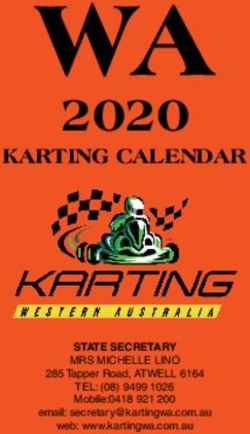 WA 2020 KARTING CALENDAR - Karting Western Australia