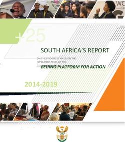 +25 2014-2019 SOUTH AFRICA'S REPORT - Department of Women