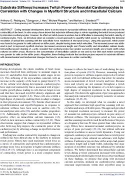 Substrate Stiffness Increases Twitch Power of Neonatal Cardiomyocytes in Correlation with Changes in Myofibril Structure and Intracellular Calcium