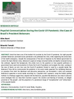 Populist Communication During the Covid-19 Pandemic: the Case of Brazil's President Bolsonaro