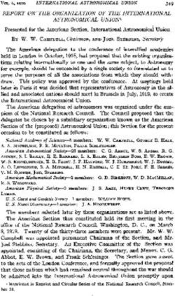 ASTRONOMICAL UNION' INTERNATIONAL ASTRONOMICAL UNION