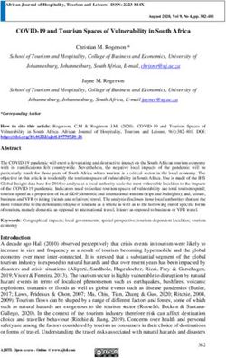 COVID-19 and Tourism Spaces of Vulnerability in South Africa