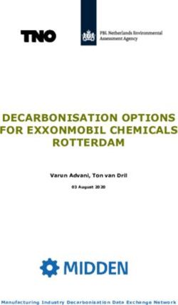 DECARBONISATION OPTIONS FOR EXXONMOBIL CHEMICALS - ROTTERDAM Varun Advani, Ton van Dril - Pbl