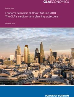 London's Economic Outlook: Autumn 2018 The GLA's medium-term planning projections - London.gov.uk