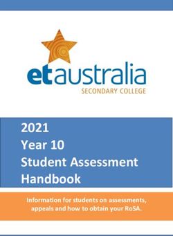 2021 YEAR 10 STUDENT ASSESSMENT HANDBOOK - INFORMATION FOR STUDENTS ON ASSESSMENTS, APPEALS AND HOW TO OBTAIN YOUR ROSA - ET AUSTRALIA
