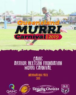 QAIHC ARTHUR BEETSON FOUNDATION MURRI CARNIVAL - INFORMATION PACK 2019 - Murri Rugby League